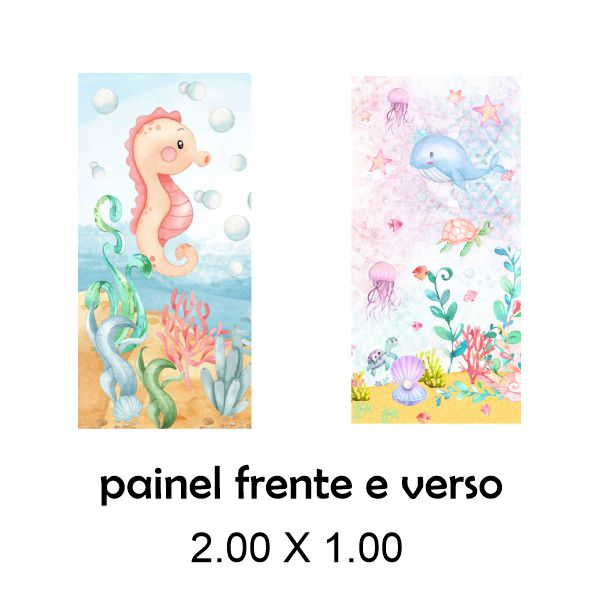 Painel Dupla Face- Fundo do mar